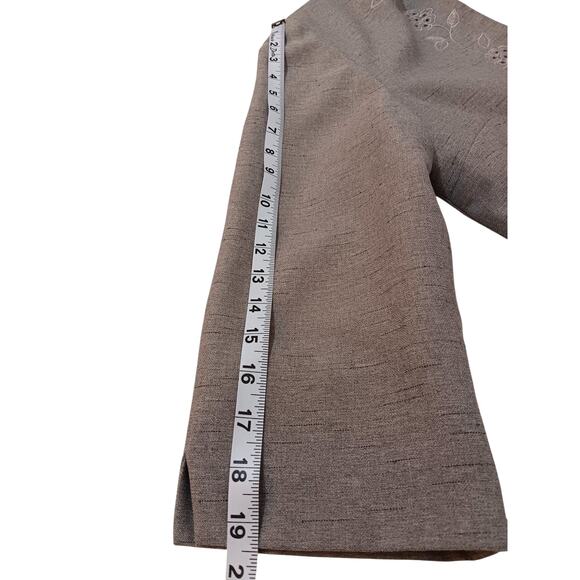 ALFRED DUNNER Embroidered Suit LG 12/14 Jacket Skirt Career Office Dressy Event - Picture 6 of 16